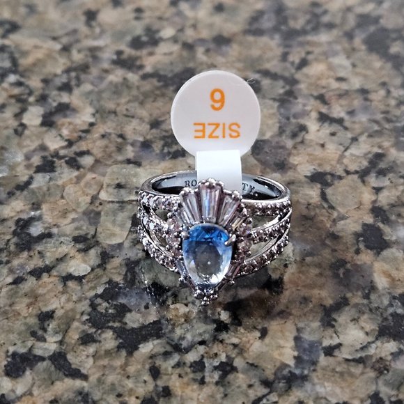 Bomb Party RBP6465 "Dazzling Lights" Azure Blue Bi Color Tourmaline Sz 6 - Picture 2 of 4